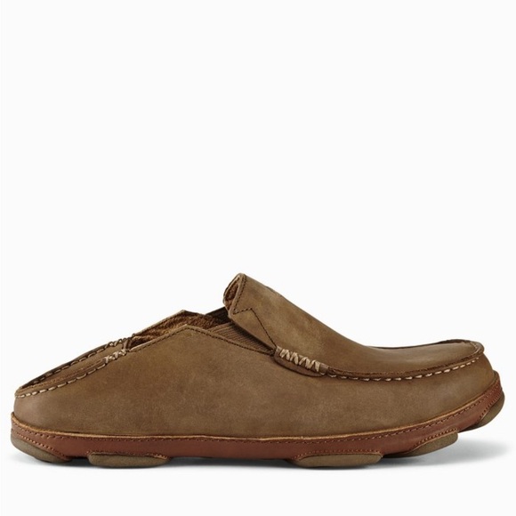 OLUKAI MOLOA SHOES EUC Sz 14 RAY Slip-On, Leather, Loafer Beach Shoe - Picture 3 of 12